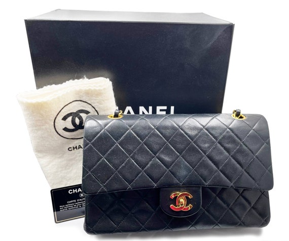 Chanel Vintage Classic Timeless Double Flap Lambs… - image 2
