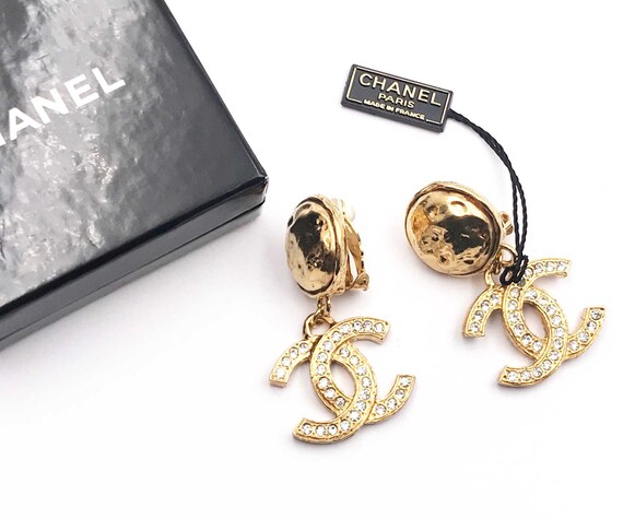 chanel earrings bow vintage