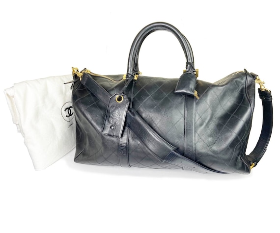 Chanel Duffel Black Travel Bag 