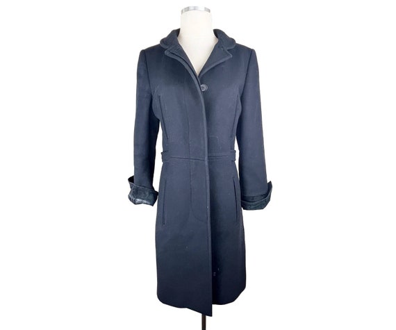 Gucci black wool coat top