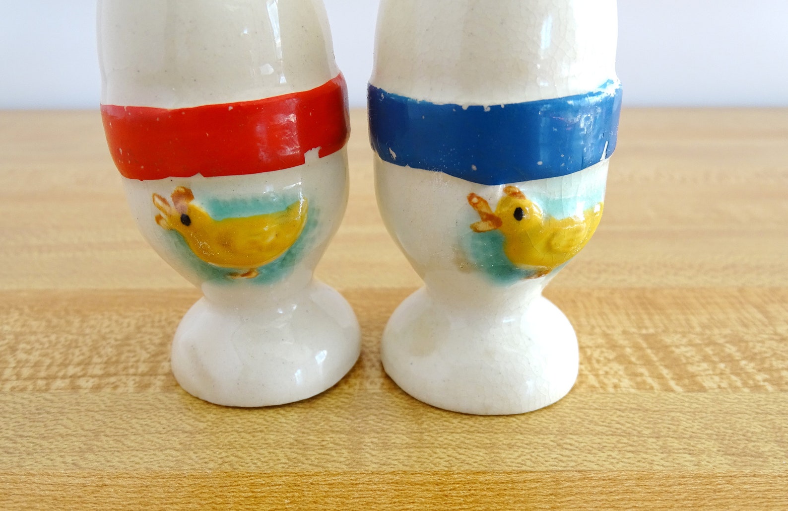 Salt & Pepper Shakers Vintage Egg Shape Chick Pedestal Japan Etsy