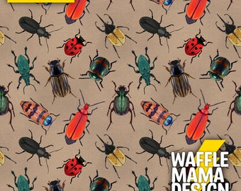 Non exclusive Set of 5 beetle bugs seamless pattern - digital file for repeat patterns, 10in x 10” , kids designs, bugs and insects, cute