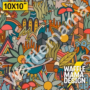 Non exclusive - Duck doodle -seamless pattern, digital file for repeat pattern, 10 in x 10 inch RGB JPEG file, graffiti, mens designs