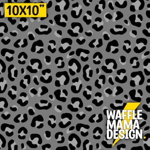 Non exclusive - Grey Leopard -seamless pattern, digital file for repeat pattern, 10 in x 10 inch RGB PNG file, Tattoo