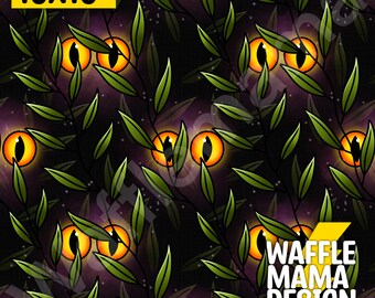 Non exclusive - Spooky Eyes -seamless pattern, digital file for repeat pattern, 10 in x 10 inch RGB, spooky, punk, skulls, kids