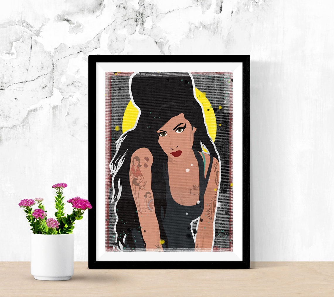 Amy winehouse Collage Style Icon Illustration Fashion Music | Etsy