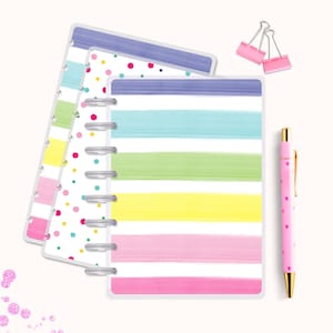 Watercolor Stripe | Junior Discbound Notebook Set | 8-Disc Half-Letter Gift Set