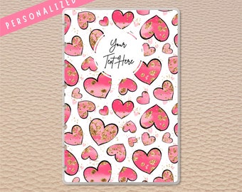 Notebookily® Watercolor Hearts Discound Junior 8-Disc Reversible Notebook Covers | C347