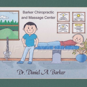 CHIROPRACTOR Personalized Cartoon Picture Person Pic Gift - Custom Matted Print 8x10 or 9x12, Keychain or Magnet