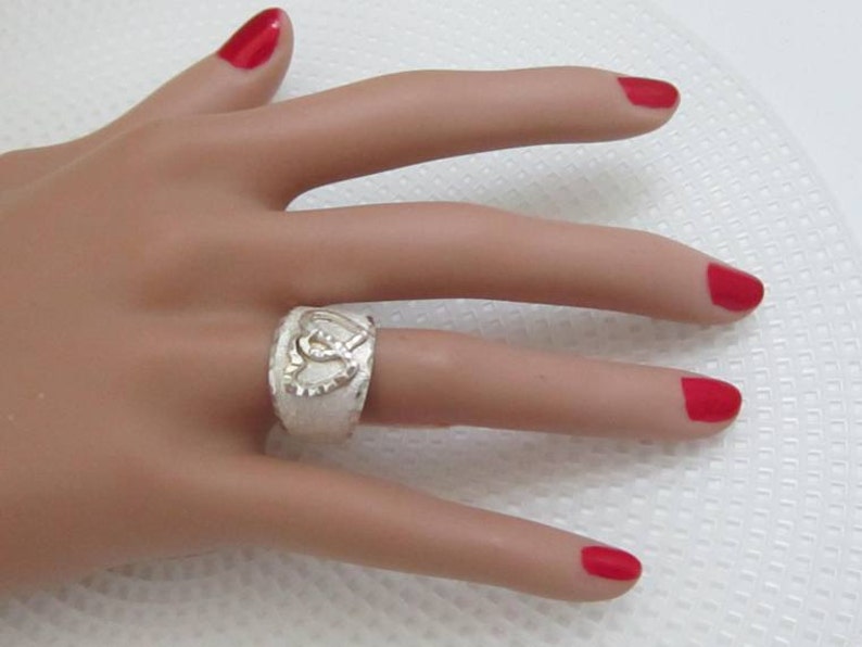Sterling Entwined Hearts Ring