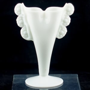 Portieux Vallerysthal Fan vase - Crimped Applied Prunts - Very Uncommon - French