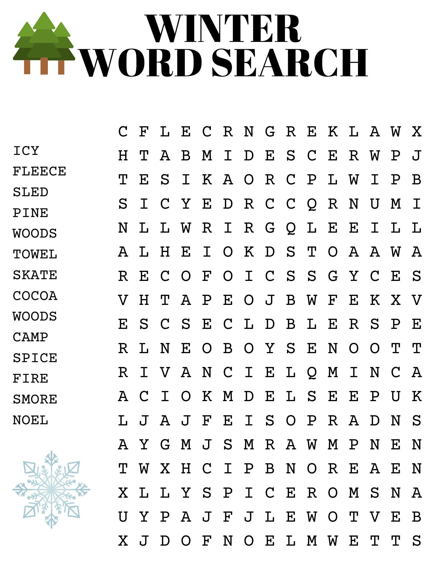 Winter Word Search Printable winter-word-search-printable