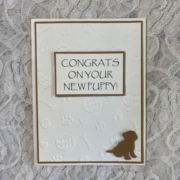New puppy greeting card