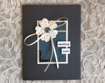 Handmade Greeting Card: Handmade Card. Heart Love Note Love | Etsy