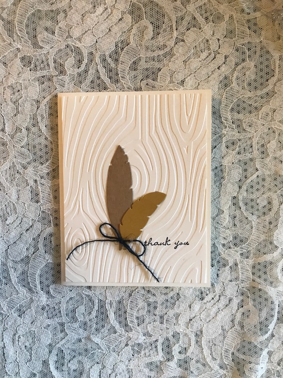 Thank You (Feathers)- Greeting Card