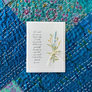 Greeting card handmade; friendship card, encouragement card. You are special.