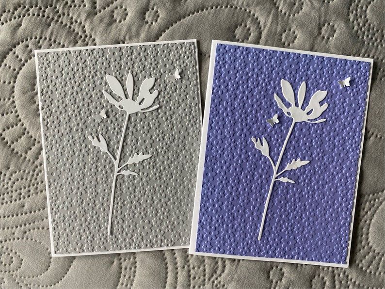 Handmade Greeting Cards: Set of 6 Assorted Minimalist Embossed Nature ...