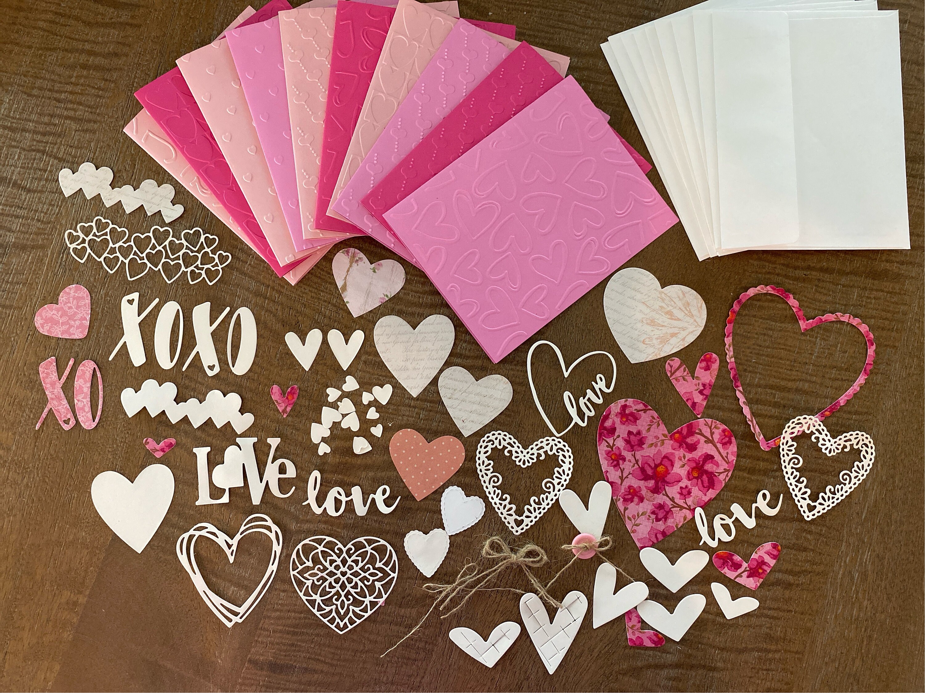 DIY Valentine Card Kit, Victorian Valentine Card Making Kit for