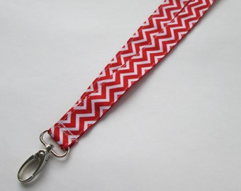 Red Chevron Lanyard Keychains for Women, Cool Lanyards for Keys, Id Badge Holder Necklace Lanyards, Cute Lanyards for Badges
