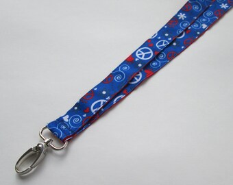 Peace Sign Lanyard Keychains for Women, Cool Lanyards for Keys, Id Badge Holder Necklace Lanyards, Cute Lanyards for Badges
