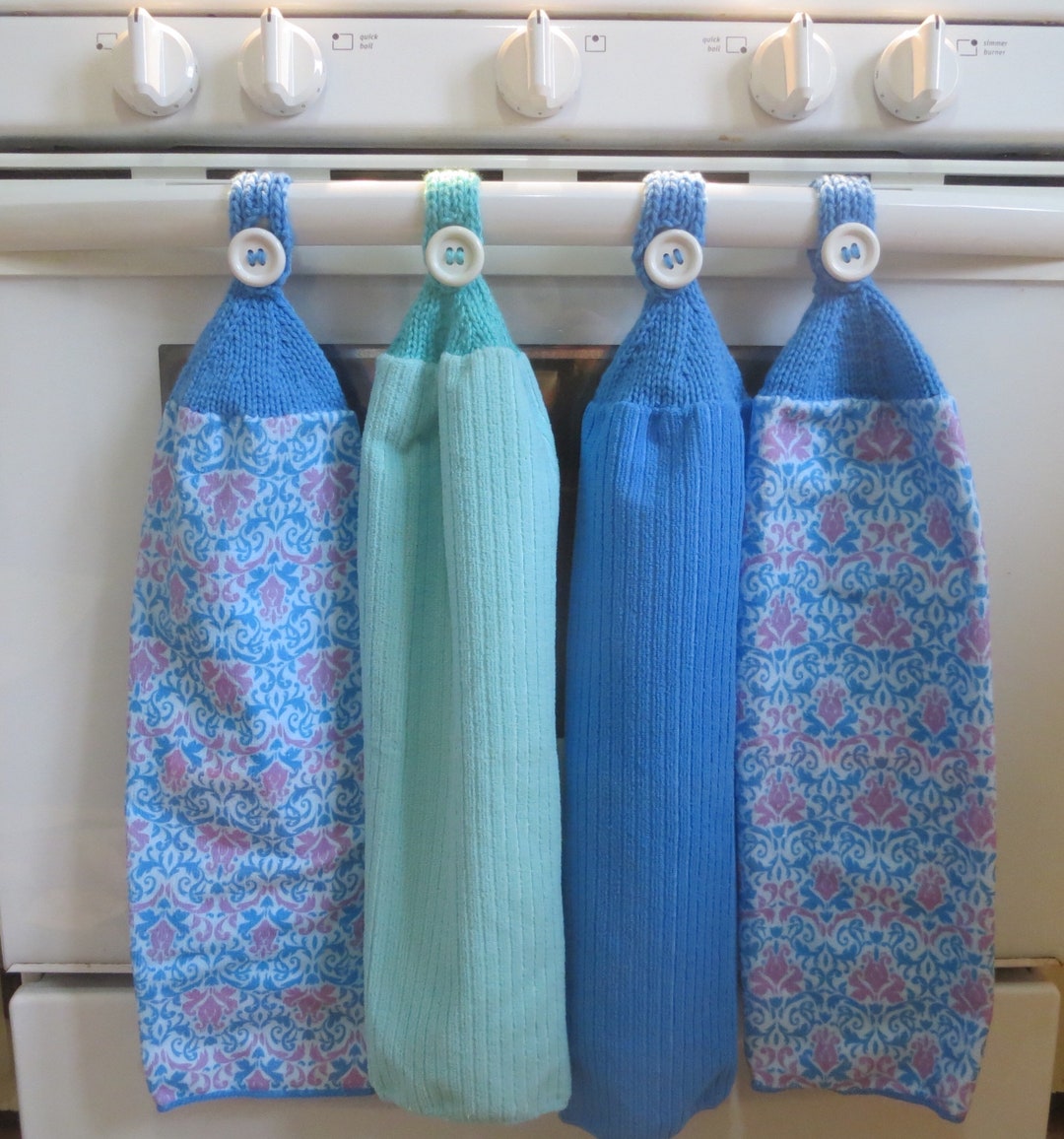 Green Blue and Purple Soft Hanging Kitchen Dish Towels - Etsy