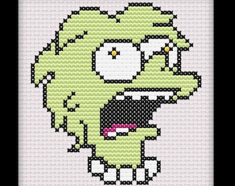 Patrón punto de cruz Reina Lagarto Descargar PDF - Lisa Simpson