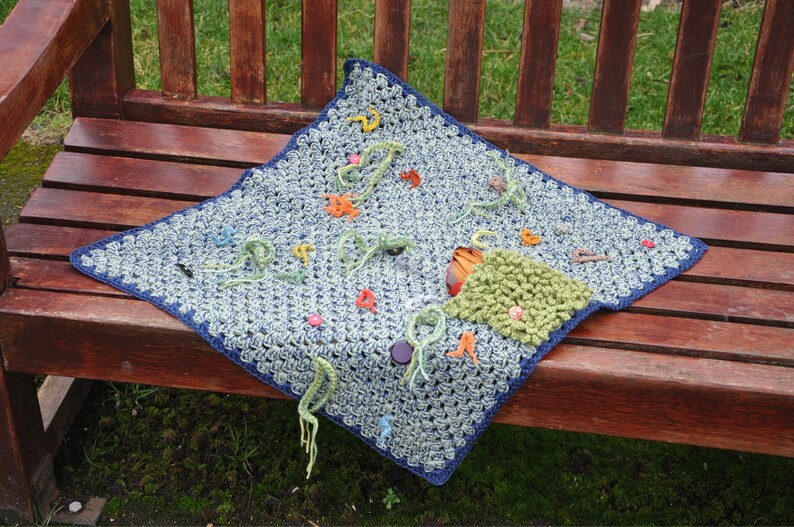 Granny Square Fiddle Crochet Blanket Etsy