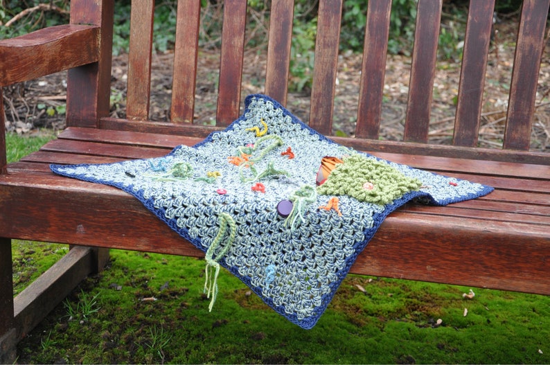 Granny Square Fiddle Crochet Blanket Etsy