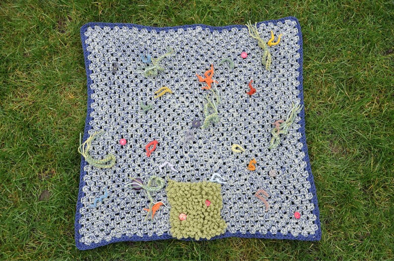 Granny Square Fiddle Crochet Blanket Etsy