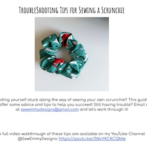 How to Sew a Scrunchie PDF Pattern | PDF DIY Scrunchie ...