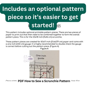 How to Sew a Scrunchie PDF Pattern | PDF DIY Scrunchie ...