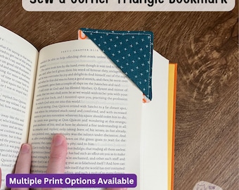 How to Sew a Corner Fabric Bookmark PDF Pattern | PDF Sewing a Corner Bookmark | Corner Book Mark DIY Pattern| Easy Beginner Sewing Patterns