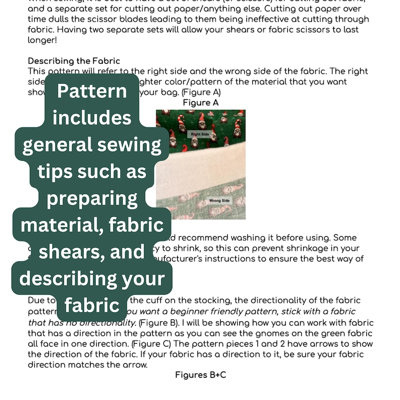 How to Sew a Mini Stocking PDF Pattern | PDF Sewing a Mini Stocking ...