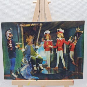 3D-Postkarte Sowjetunion Russland Lenticular irisierende Postkarte Stereofoto Märchen "König der krummen Spiegel" UdSSR 1988"