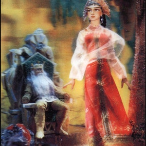 Sowjetunion Film Märchen Lenticular Irisierende 3D-Postkarte Stereo Foto Holo Cartoon UdSSR 1985