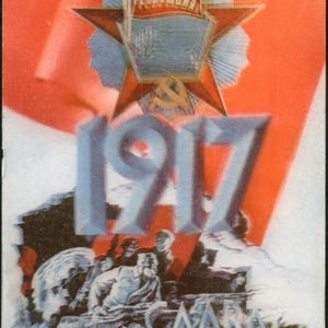 Oktoberrevolution 1917 LENIN Sowjetunion Macht Rußland 3d 3d Lentikular Irisierende Postkarte Stereo Foto Holographisch UDSSR 1978