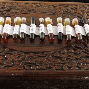 Attar oil Sample set- Attar, Mukhallat, Musk - .5 ml each