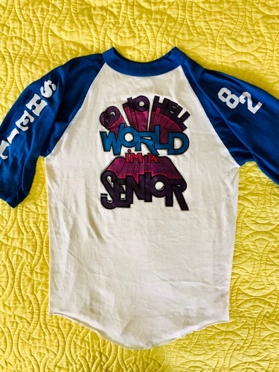 I'm a Senior! vintage baseball tee