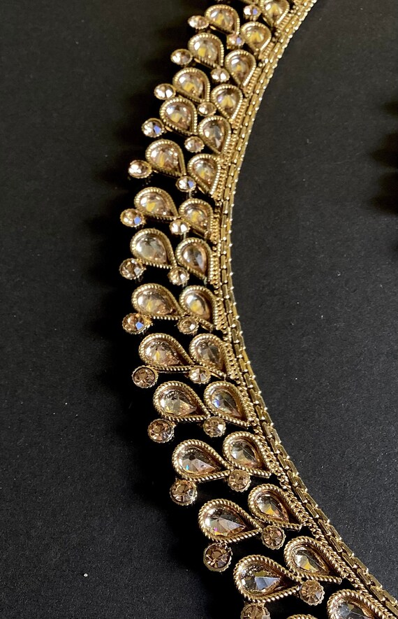 Vintage Gold Jewelled Belt Exquisite Craftsmanshi… - image 9