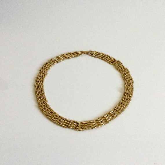 Vintage NAPIER Necklace Chain Gold Tone 1980s - image 1