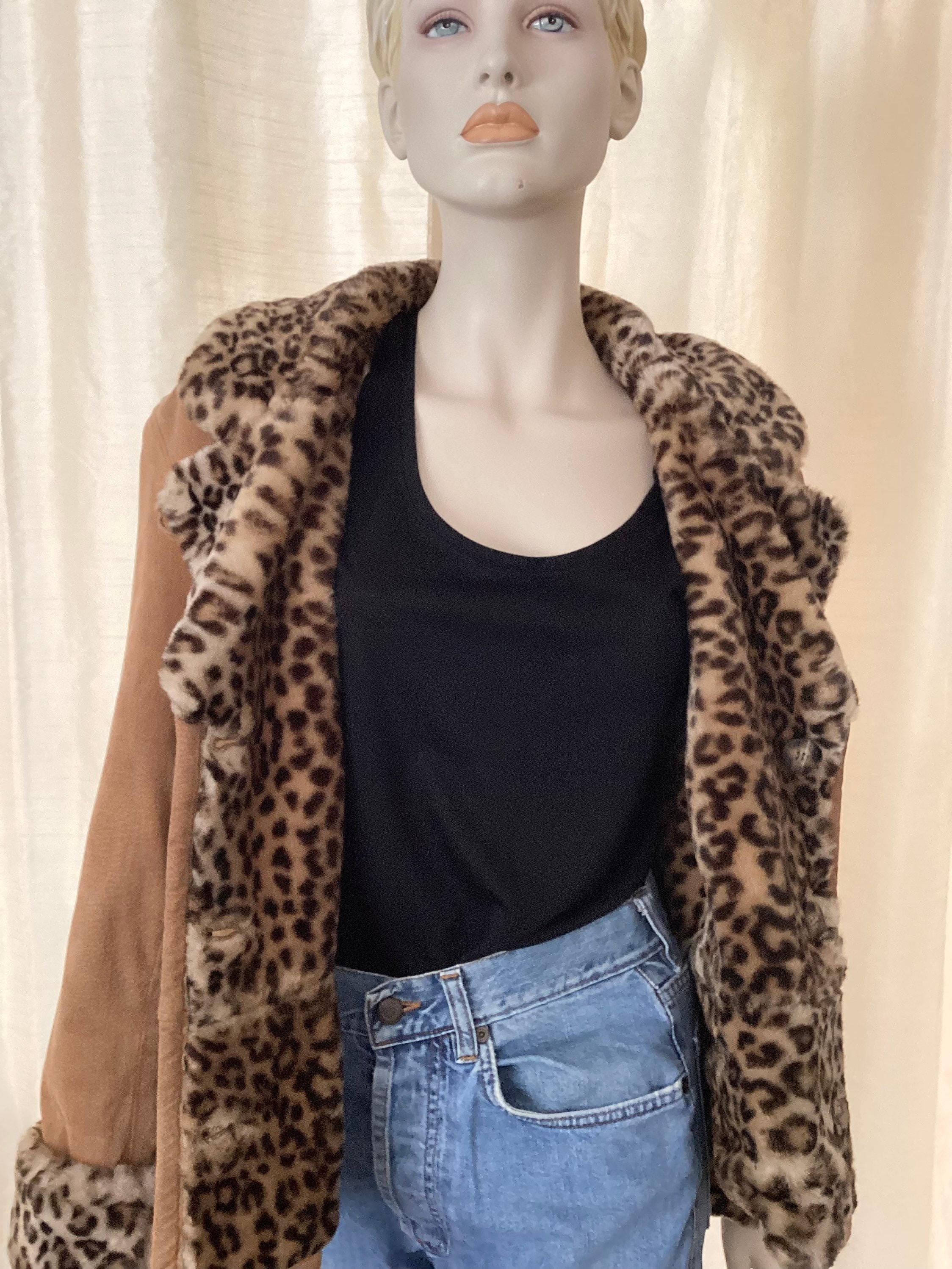 J.PERCY for Marvin Richards レオパード　ジップアップ 快適ファッション - J.PERCY for Marvin Richards レオパード ジップアップ