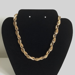 Vintage MONET Gold Tone Choker Necklace Textured