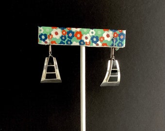 Vintage TAXCO Silver and Black Onyx Earrings Mexico Dangle 950 Sterling