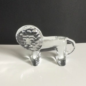 Vintage Kosta Boda Glass Lion Bertil Vallien Sweden Zoo Series