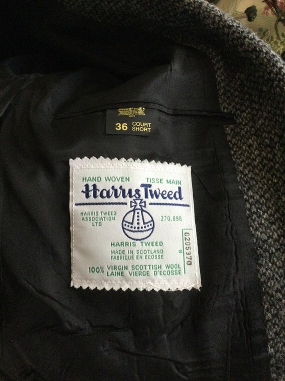 Vintage Harris Tweed Scottish Virgin Wool Jacket … - image 7