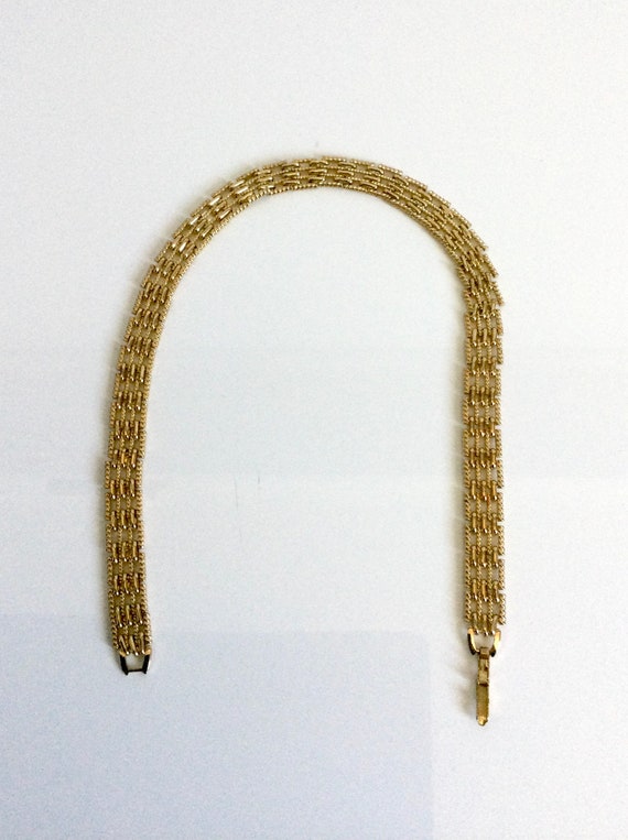 Vintage NAPIER Necklace Chain Gold Tone 1980s - image 3