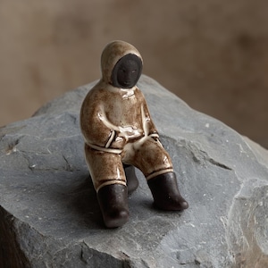 Mid Century Hyllested Figurine Inuit/Greenland Keramik Denmark