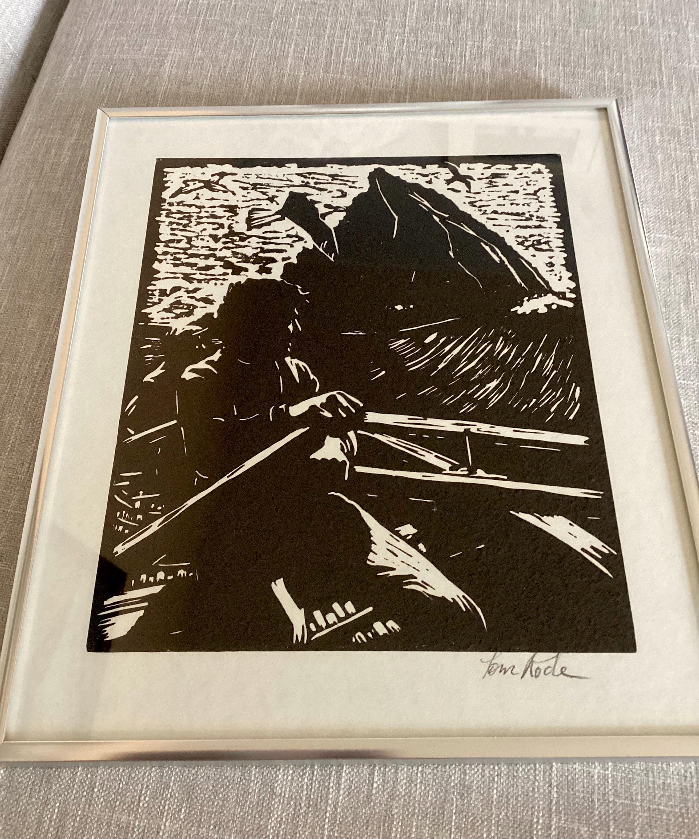 Tom Roche Ireland Vintage Tom Roche Woodcut Print Irish Artist Signed - Etsy