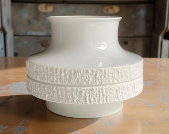 Mid Century Bisque Vase German Op Art “Thomas” Rosenthal