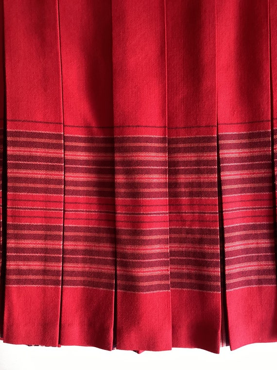 Vintage Pleated Skirt Wool Edinburgh Tartan - image 6
